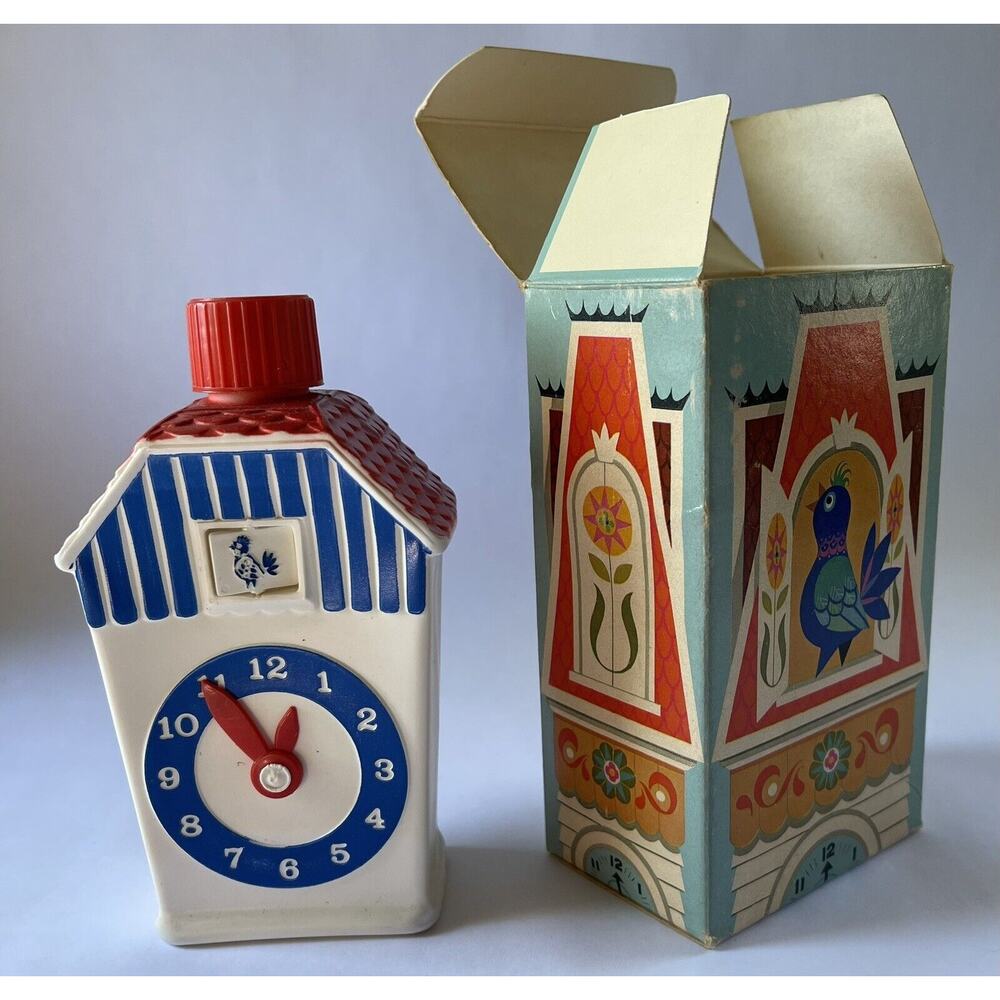 CUCKOO CLOCK Bubble Bath in box Avon Vintage Retro Kids Collectible